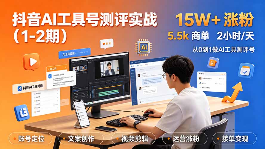 抖音AI工具号测评实战(1-2期-智享云联