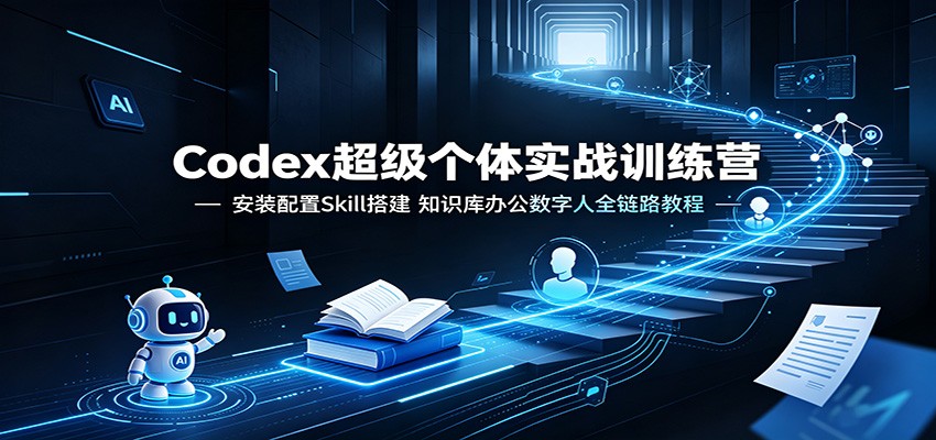 Codex超级个体实战训练营：安装配置Skill搭建，知识库办公数字人全链路教程-智享云联