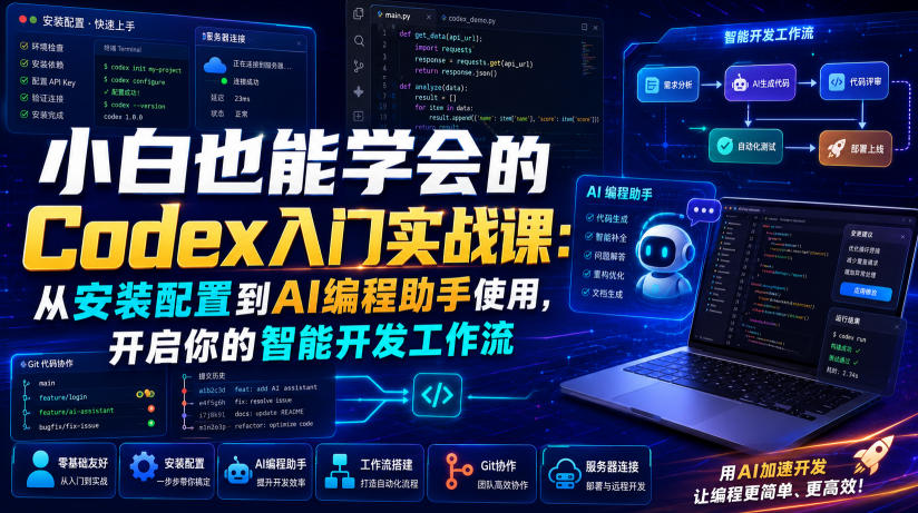 小白也能学会的Codex入门实战课：从安装配置到AI编程助手使用，开启你的智能开发工作流-智享云联