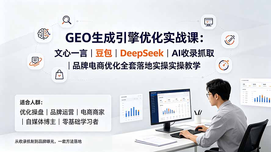 GEO生成引擎优化实战课:文心一言|豆包|DeepSeek|AI收录抓取|品牌电商优化全套落地实操教学-智享云联