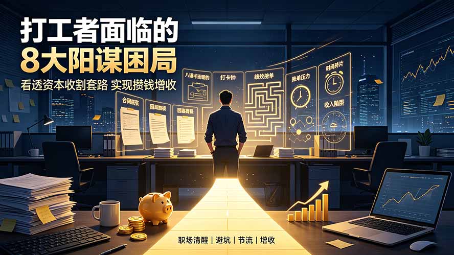 付费文章：打工者面临的8大阳谋困局，看透资本收割套路实现攒钱增收-智享云联