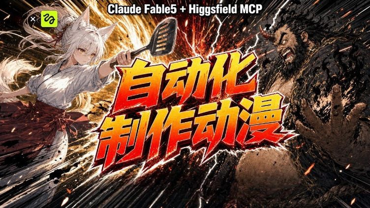 AI自动化动漫制作！Claude Fable 5接入Higgsfield MCP，直接生成完整创意内容-智享云联