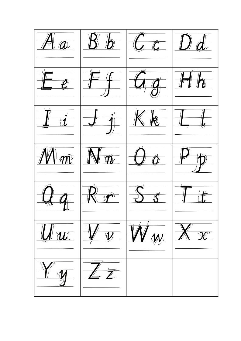 二升三英语26个字母手写体练习纸-三上英语-智享云联