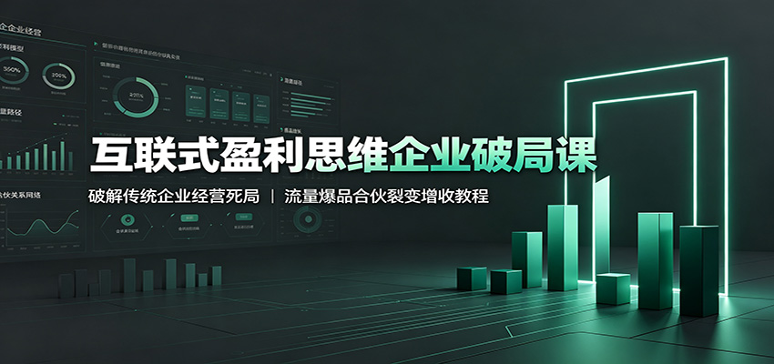 互联式盈利思维企业破局课:破解传统企业经营死局,流量爆品合伙裂变增收教程-智享云联