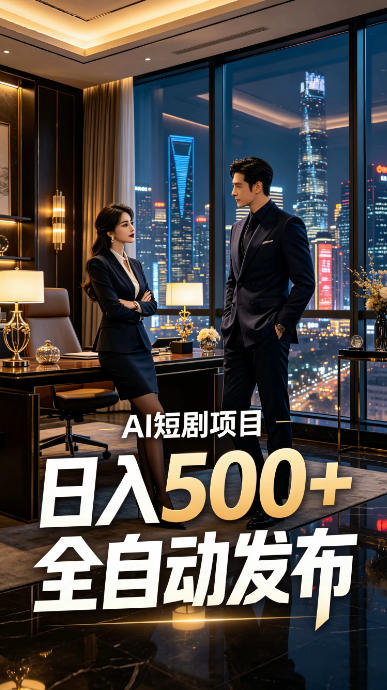 快手AI短剧自动发布，矩阵批量运营变现，轻资产副业项目，日入500+【揭秘】-智享云联