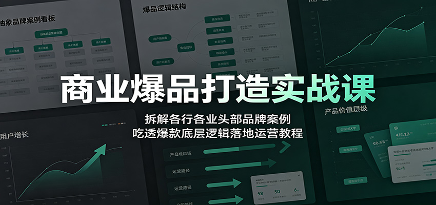 商业爆品打造实战课：拆解各行各业头部品牌案例，吃透爆款底层逻辑落地运营教程-智享云联