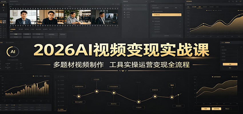 2026AI视频变现实战课：多题材视频制作，工具实操运营变现全流程-智享云联
