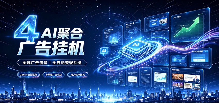全域广告流量聚合,AI无人挂机稳赚佣金,打造长期稳定被动收入副业-智享云联