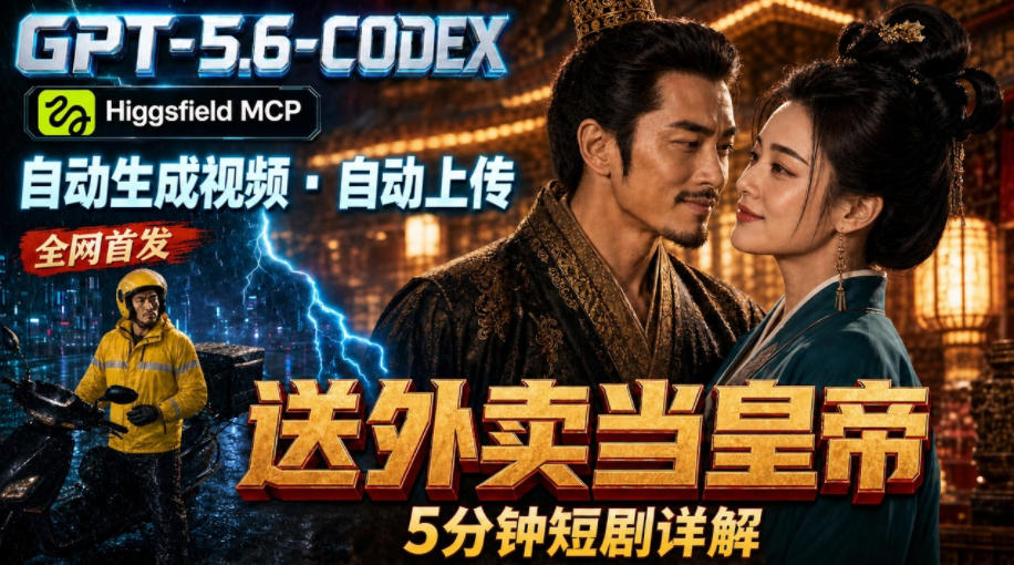 GPT-5.6 Codex+Higgsfield MCP:一条指令生成5分钟短剧并自动上传YouTube(油管)-智享云联