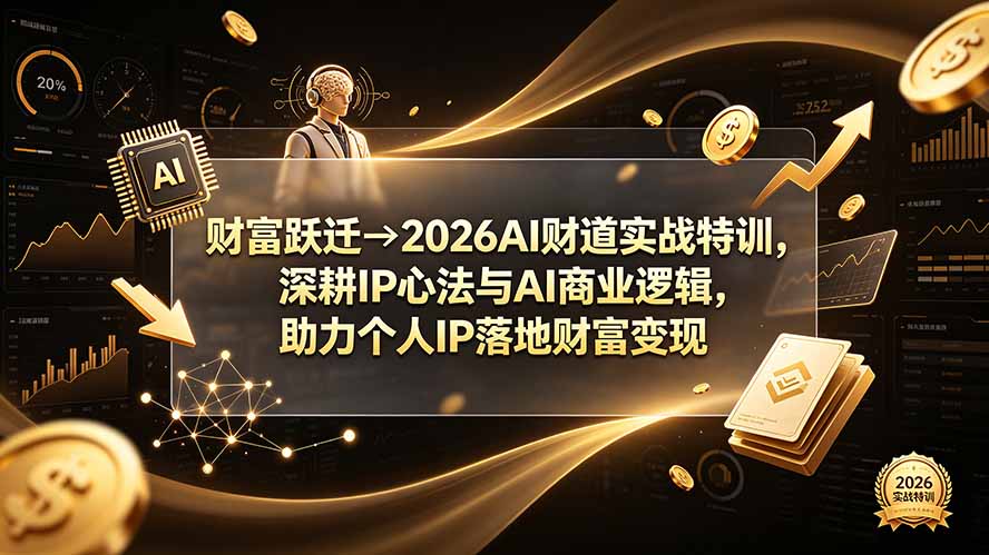 财富跃迁→2026AI财道实战特训，深耕IP心法与AI商业逻辑，助力个人IP落地财富变现-智享云联
