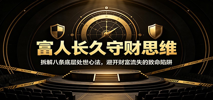 富人长久守财思维：拆解八条底层处世心法，避开财富流失的致命陷阱-智享云联