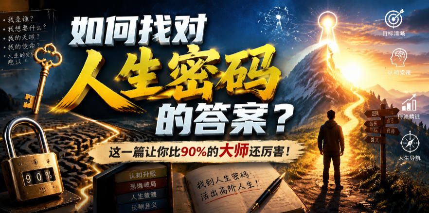 付费文章：如何找对人生密码的答案？这一篇让你比90%的大师还厉害！-智享云联