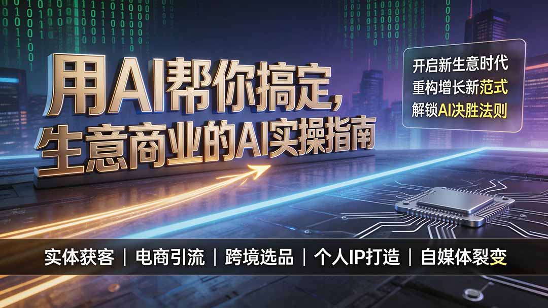 用AI帮你搞定,生意商业的AI实操指南,开启新生意时代,重构增长新范式,解锁AI时代决胜法则-智享云联