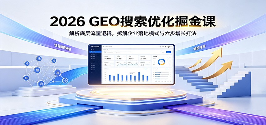 2026 GEO搜索优化掘金课：解析底层流量逻辑，拆解企业落地模式与六步增长打法-智享云联