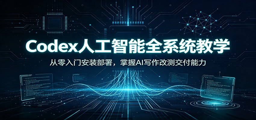 Codex人工智能全系统教学：从零入门安装部署，掌握AI写作改测交付能力-智享云联