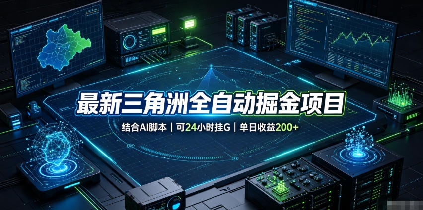 最新三角洲全自动掘金项目,结合AI脚本,可24小时挂G,单日收益200+【揭秘】-智享云联