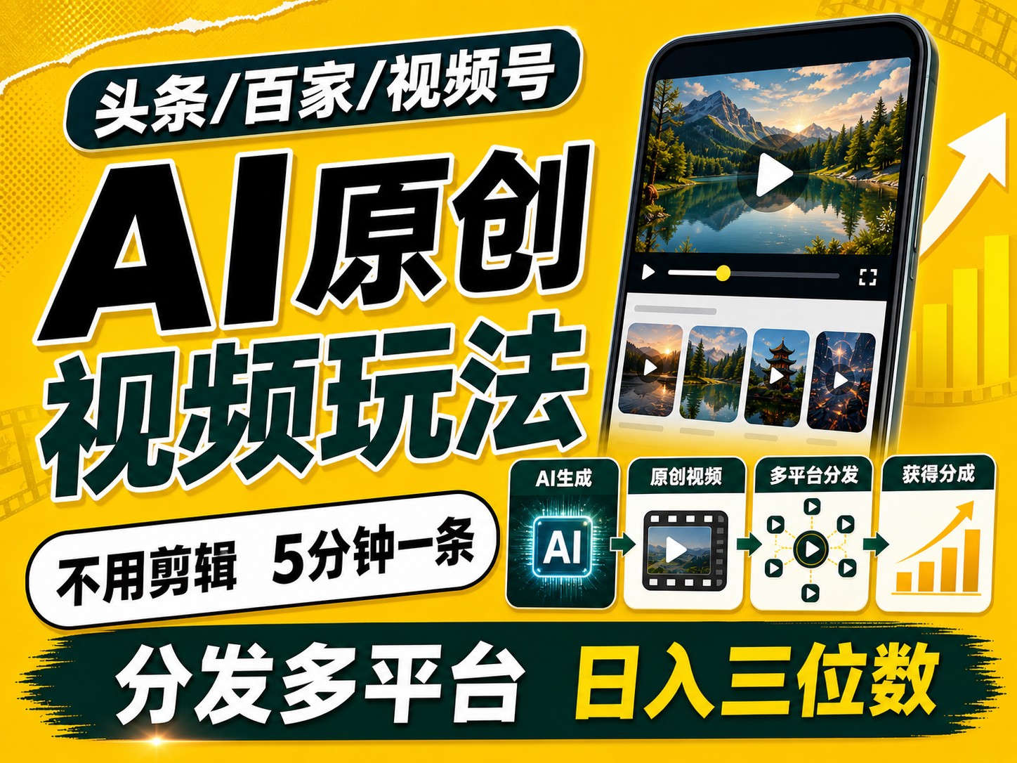 2026头条百家号升级玩法 5分钟一条原创视频 发多平台赚收-智享云联