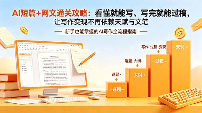 AI短篇+网文通关攻略-更新：看懂就能写、写完就能过稿，让写作变现不再依赖天赋与文笔-智享云联