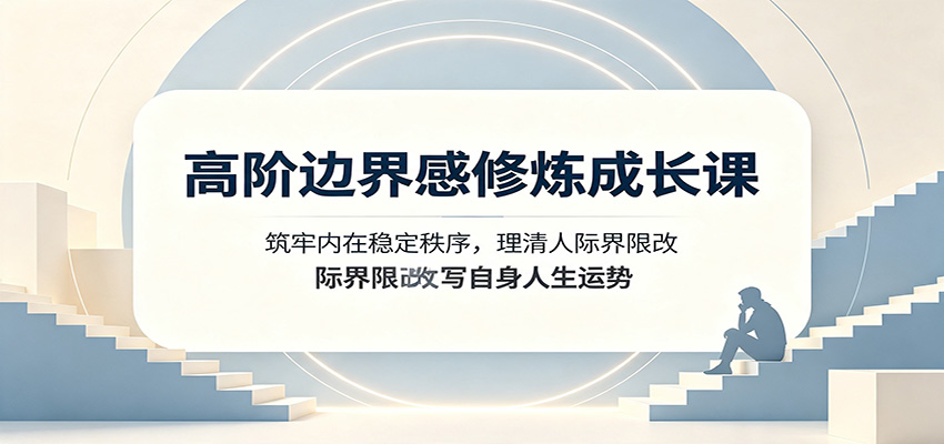 高阶边界感修炼成长课：筑牢内在稳定秩序，理清人际界限改写自身人生运势-智享云联