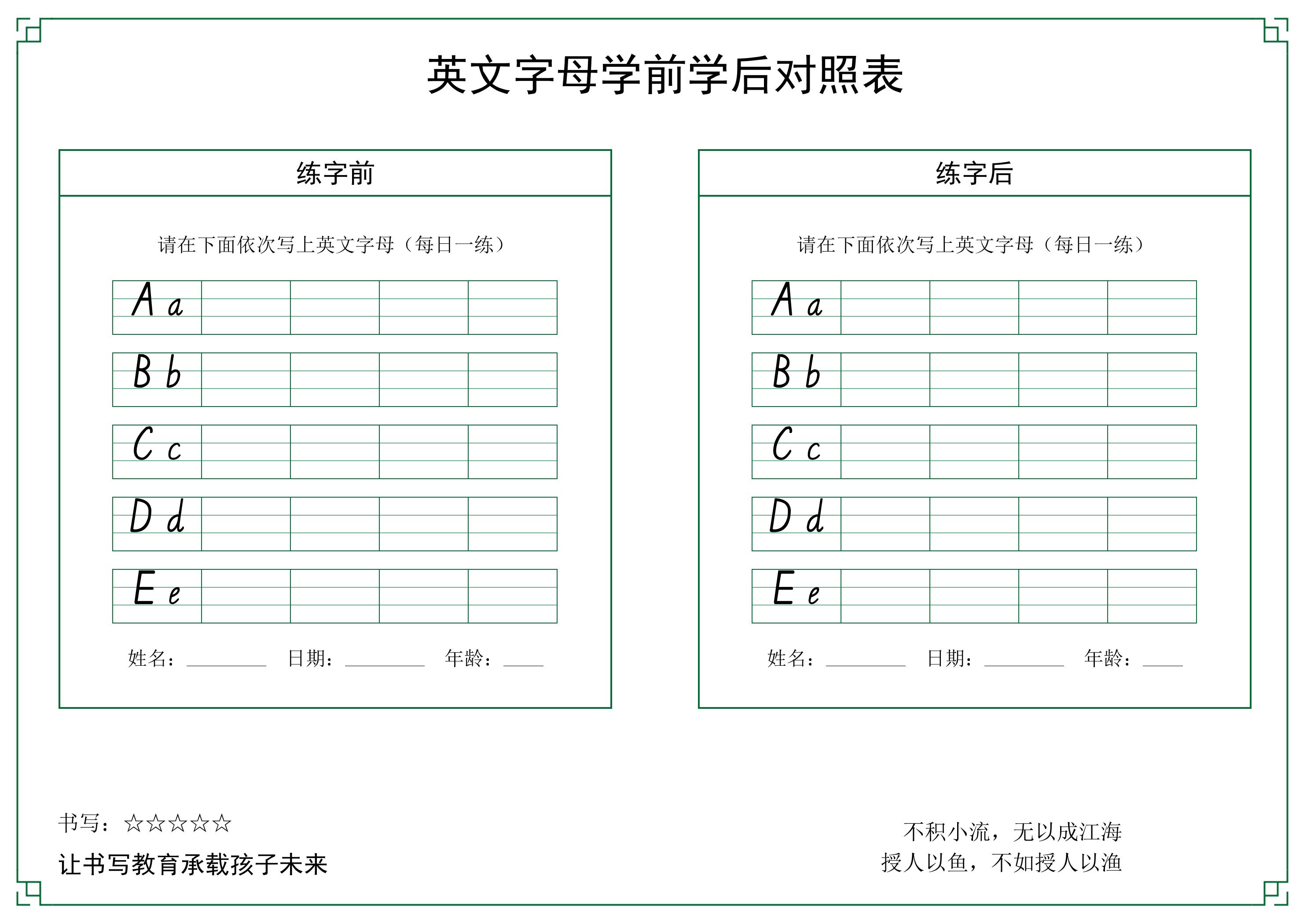 三上英语26个英文字母手写体字帖9-18-智享云联