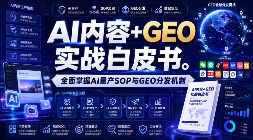 AI内容+GEO实战白皮书,全面掌握AI量产SOP与GEO分发机制【文档】-智享云联