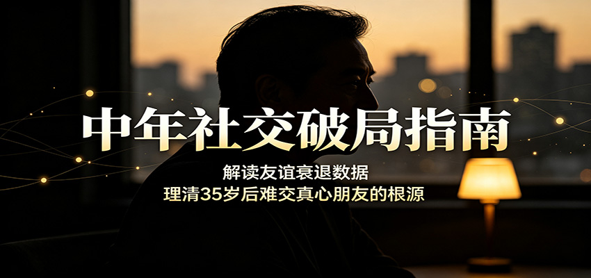中年社交破局指南:解读友谊衰退数据,理清35岁后难交真心朋友的根源-智享云联