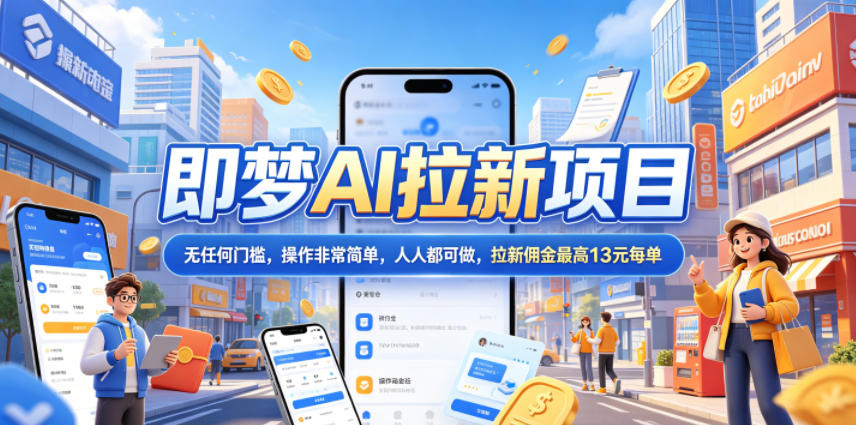 2026年即梦AI拉新项目最新玩法，无任何门槛，操作非常简单，人人都可做，拉新佣金最高13米每单(更新08月07日)-智享云联