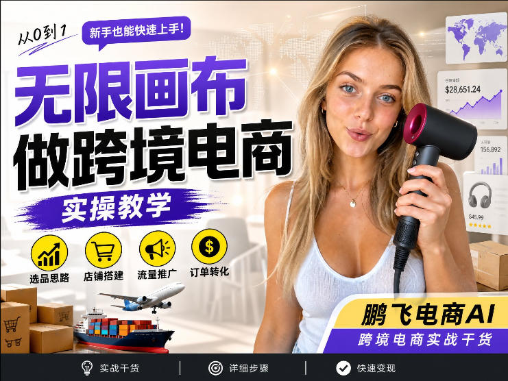 【跨境电商必备】AI无线画布制作商品宣传视频,四步搞定,无线画布工作流,操作简单好上手-智享云联