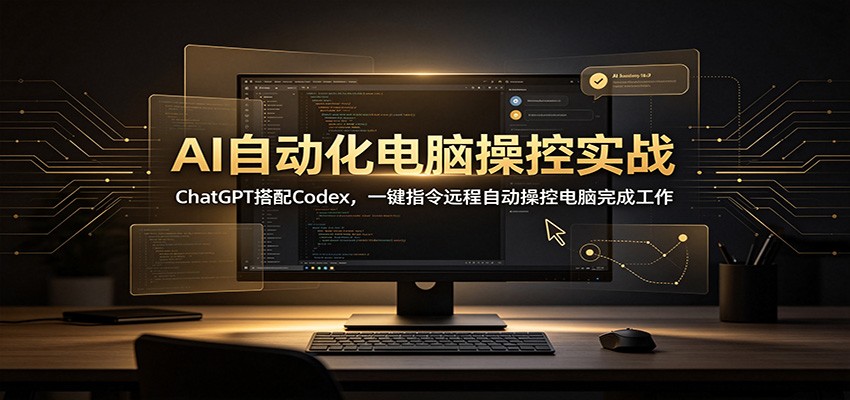 AI自动化电脑操控实战:ChatGPT搭配Codex,一键指令远程自动操控电脑完成工作-智享云联