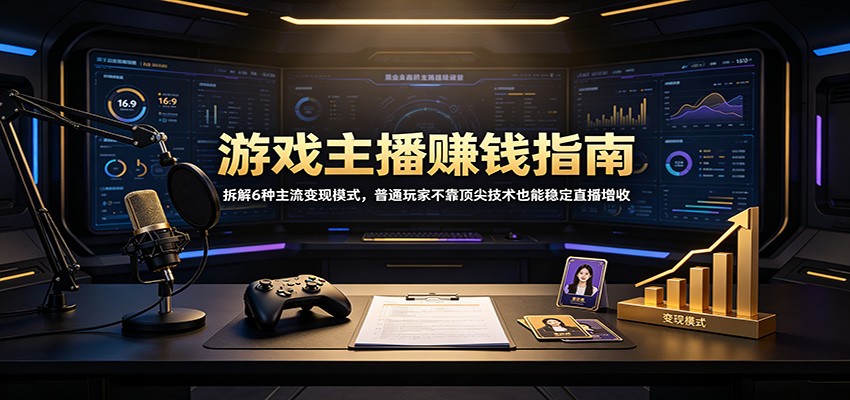 游戏主播赚钱指南：拆解6种主流变现模式，普通玩家不靠顶尖技术也能稳定直播增收-智享云联