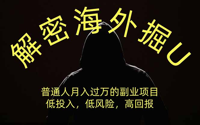解密海外掘U,普通人月入过万的副业项目,低投入、低风险高回报,没有之一-智享云联