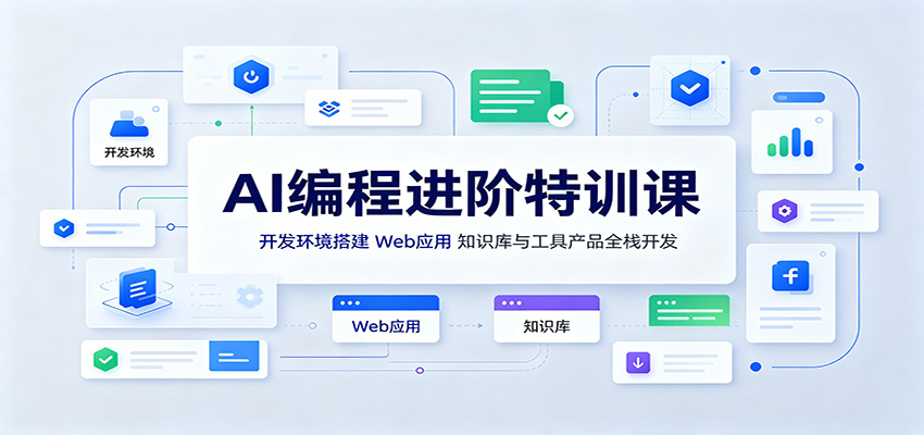 AI编程进阶特训课:开发环境搭建,Web应用、知识库与工具产品全栈开发-智享云联