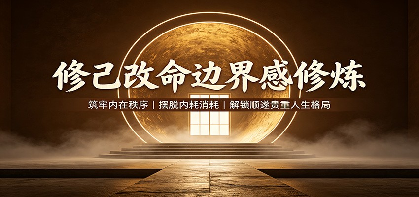 修己改命边界感修炼:筑牢内在秩序,摆脱内耗消耗,解锁顺遂贵重人生格局-智享云联
