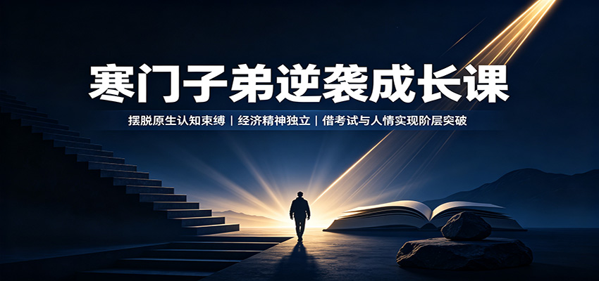 寒门子弟逆袭成长课:摆脱原生认知束缚,经济精神独立,借考试与人情实现阶层突破-智享云联