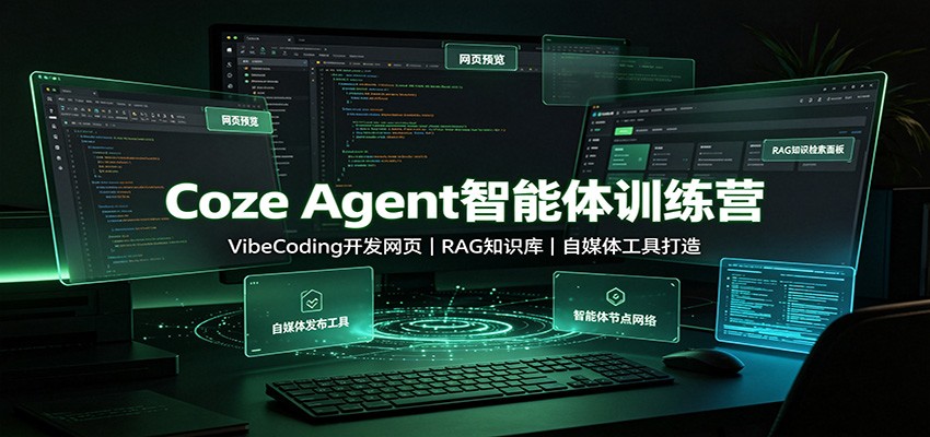 Coze Agent智能体训练营：VibeCoding开发网页，RAG知识库，自媒体工具打造-智享云联