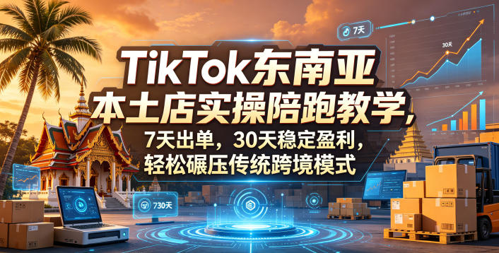 TikTok东南亚本土店实操陪跑教学，7天出单，30天稳定盈利，轻松碾压传统跨境模式(更新0819)-智享云联
