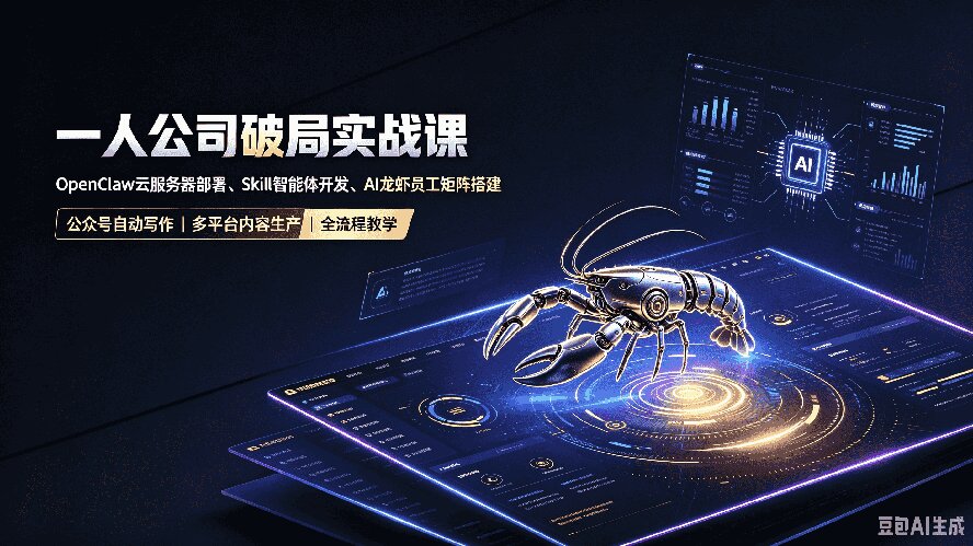 一人公司破局实战课｜OpenClaw云服务器部署、Skill智能体开发、AI龙虾员工矩阵搭建，公众号自动写作与多平台内容…-智享云联