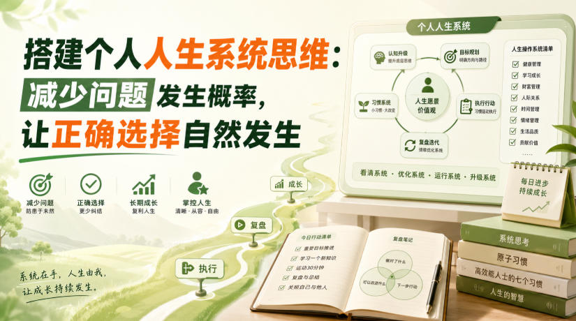 付费文章:搭建个人人生系统思维:减少问题发生概率,让正确选择自然发生-智享云联
