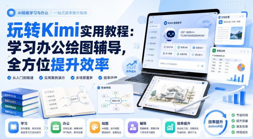 玩转Kimi实用教程:学习办公绘图辅导,全方位提升效率-智享云联