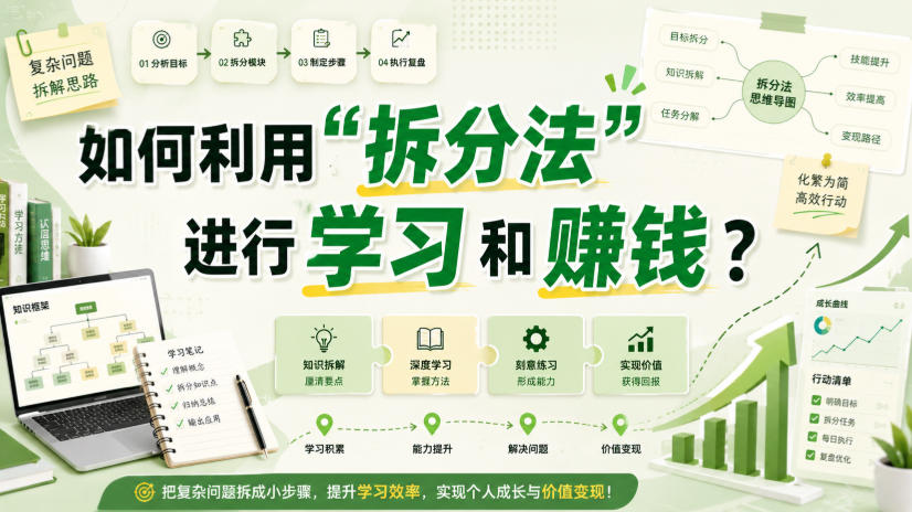 付费文章：如何利用“拆分法”进行学习和賺钱？-智享云联