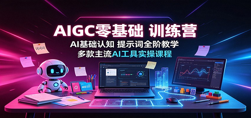 AIGC零基础训练营：AI基础认知，提示词全阶教学，多款主流AI工具实操课程-智享云联