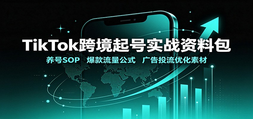 TikTok跨境起号实战资料包:养号SOP,爆款流量公式,广告投流优化素材-智享云联