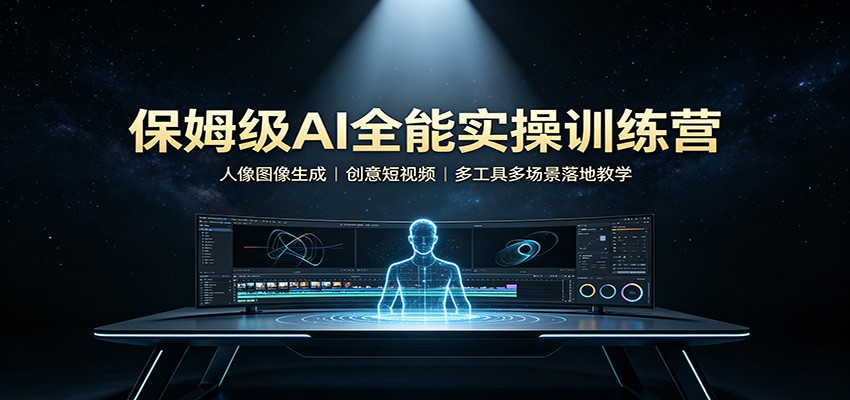 保姆级AI全能实操训练营:人像图像生成,创意短视频,多工具多场景落地教学-智享云联