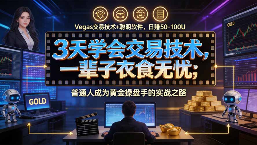 3天学会做交易,普通人快速成为操盘手” Vegas交易系统+聪明软件 , 日赚50-1000U, 长期稳定,小白轻松上手-智享云联