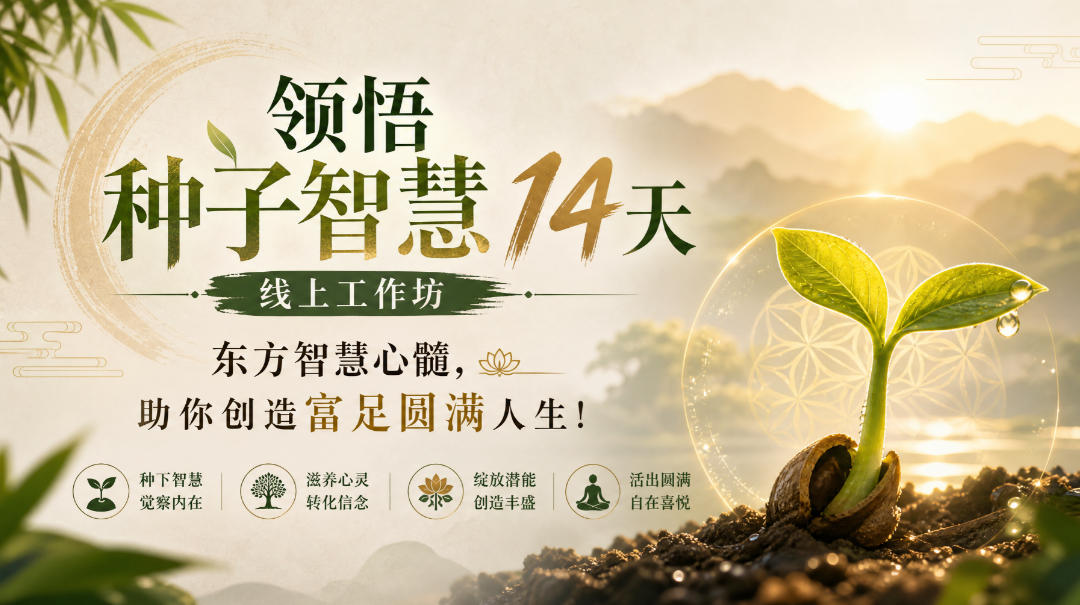 鹿大米领悟种子智慧14天线上工作坊，东方智慧心髓，助你创造富足圆满人生！-智享云联