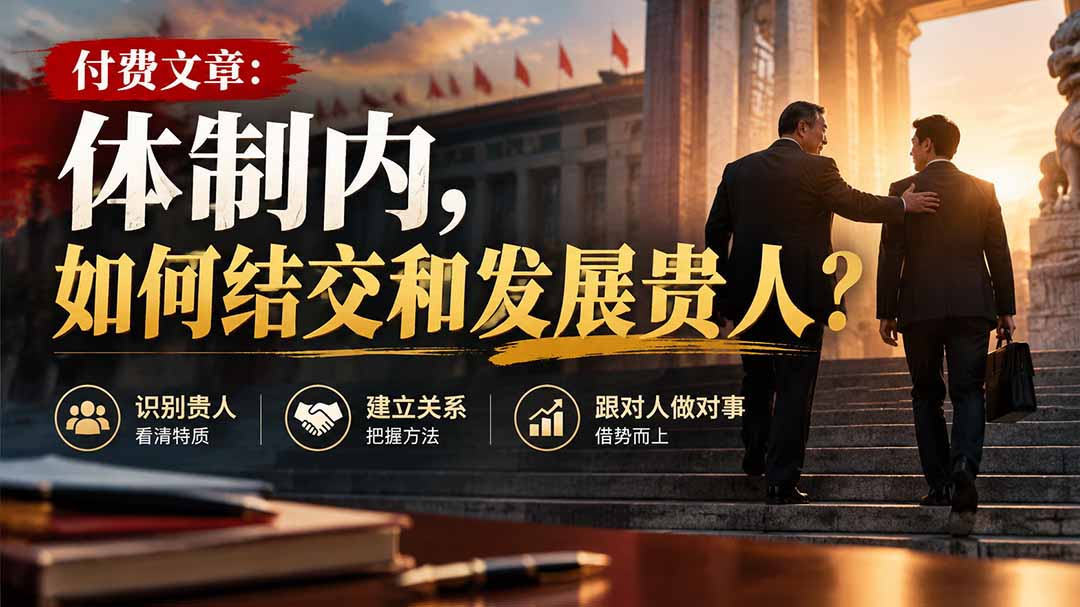 【无水印】付费文章:体制内,如何结交和发展贵人?-智享云联