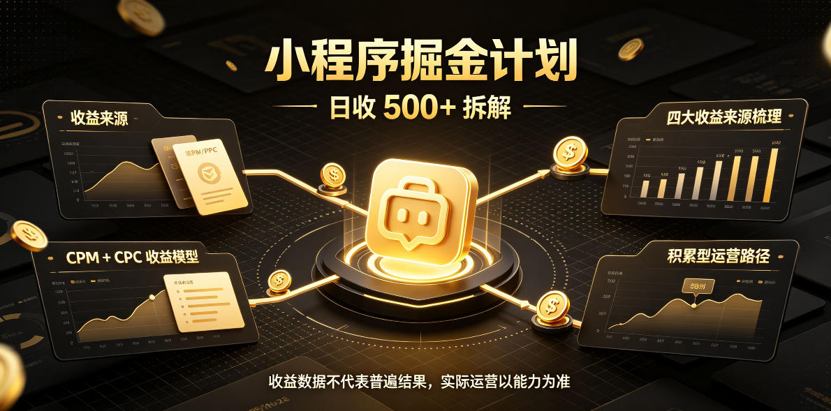 小程序推广计划，日收500+，腾讯官方打款，客户留存率高，收益长期稳定【揭秘】-智享云联