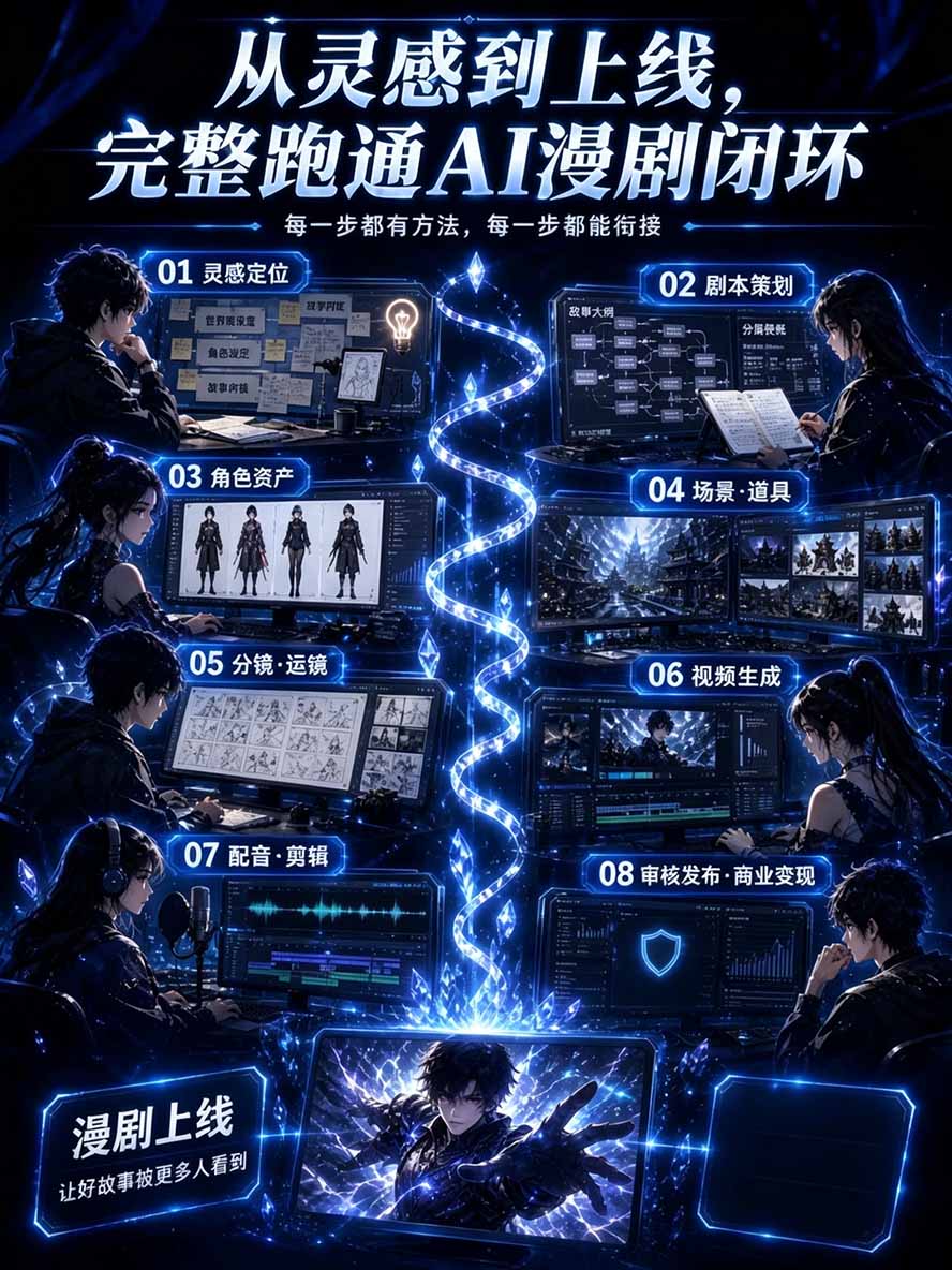 图片[2]-【无水印】2026AI漫剧创作与商业变现掘金营：打通选题→AI编剧→角色场景→自动分镜→视频生成→剪辑发布→运营变现-智享云联