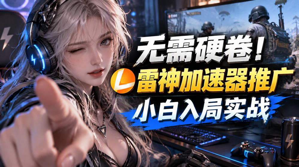 无需硬卷!雷神加速器推广,小白入局实战一天也能几十r-智享云联