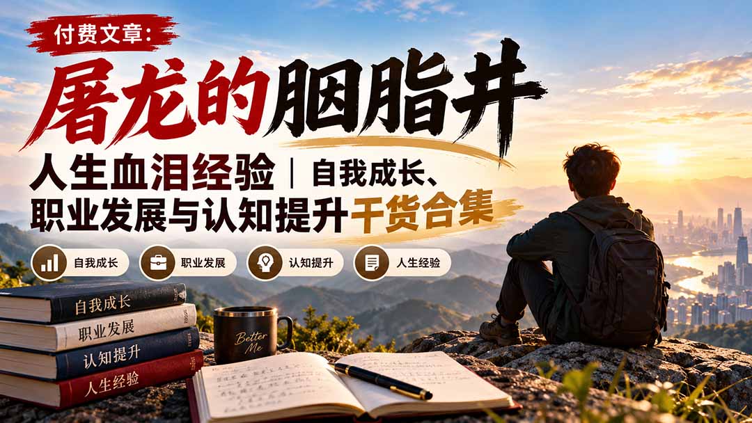 付费文章:屠龙的胭脂井人生血泪经验|自我成长、职业发展与认知提升干货合集-智享云联
